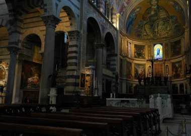 Pisa,Italy-July 26, 2018: Pisa Cathedral or Cattedrale Metropolitana Primaziale di Santa Maria Assunta, Pisa