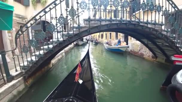 Venice Olaszország Július 2018 Nézd Velencei Egy Gondola Úti — Stock videók