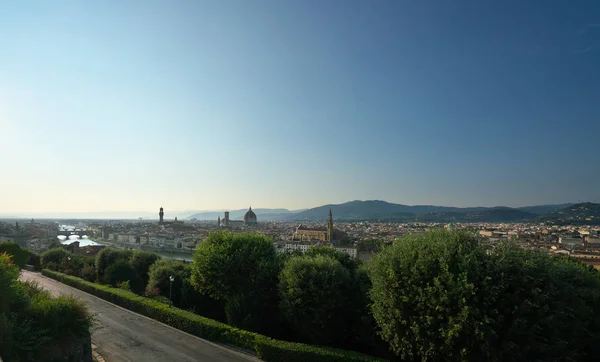 Firenze Itálie Červenec 2018 Panoramatický Výhled Florencii Náměstí Michelangelo Florencie — Stock fotografie