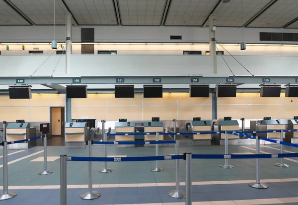 Vancouver Canadá Septiembre 2018 Vancouver Airport International Terminal Check Counters —  Fotos de Stock