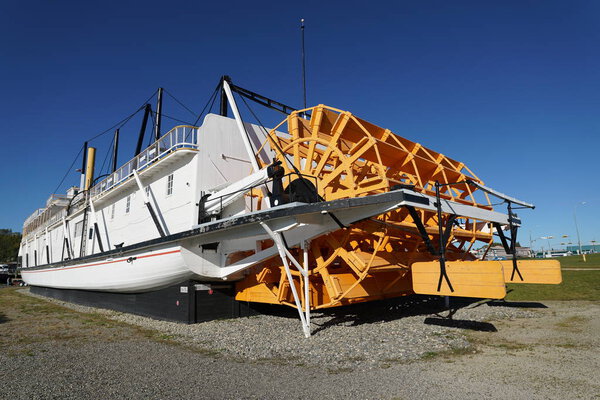 Whitehorse,Canada-September 10, 2018: S.S.Klondike along Yukon River in Whitehorse, Canada