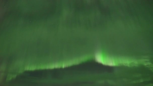 Gerçekçi Gerçek Zamanlı Değil Timelapse Aurora Borealis Kuzey Işıkları Whitehorse — Stok video