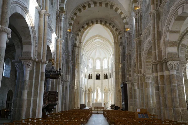 Vezelay France Octobre 2018 Intérieur Basilique Sainte Marie Madeleine Vezelay — Photo