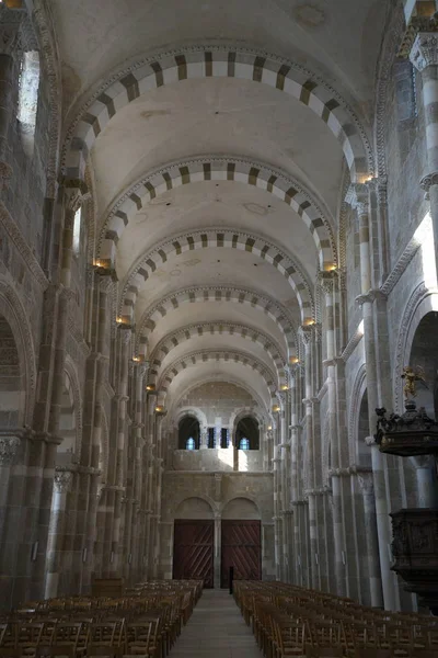 Vezelay France Octobre 2018 Intérieur Basilique Sainte Marie Madeleine Vezelay — Photo