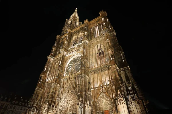 Estrasburgo Francia Octubre 2018 Catedral Notre Dame Estrasburgo Francia Amanecer —  Fotos de Stock
