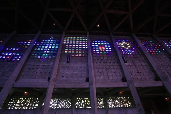 Baccarat França Outubro 2018 Interior Igreja Saint Remy Baccarat Iluminado — Fotografia de Stock