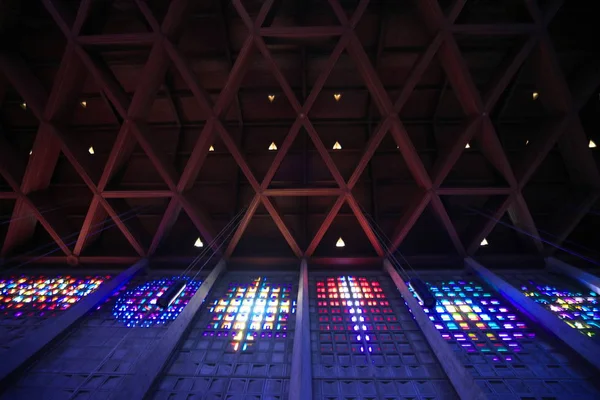 Baccarat França Outubro 2018 Interior Igreja Saint Remy Baccarat Iluminado — Fotografia de Stock