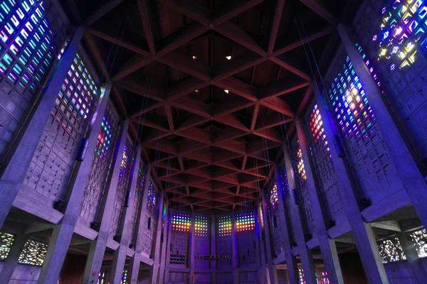 Baccarat France Octobre 2018 Intérieur Église Saint Rémy Baccarat Illuminé — Photo