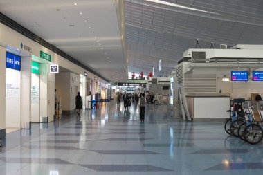 Tokyo, yolcu, Havaalanı, Uluslararası Haneda, terminal, trafik, seyahat, seyahat, turizm, uçak, kalkış, sayaç, çatı,