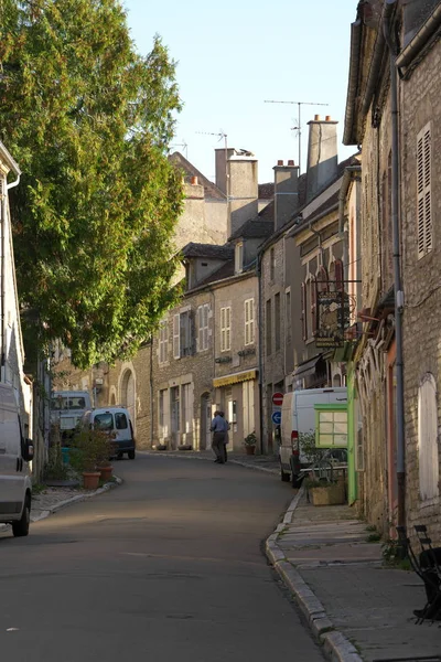 Vézelay Francja Październik 2018 Saint Pierre Street Kierunku Bazylika Sainte — Zdjęcie stockowe