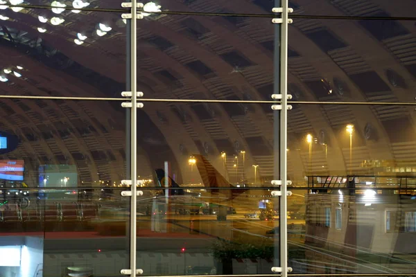 Roissy France France October 2018 Paris Charles Gaulle Airport Terminal — стоковое фото