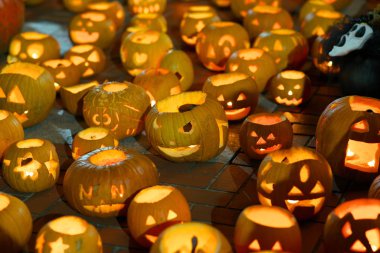 Tokyo, Japonya-Ekim 26, 2018: Halloween dekorasyon, vahiylerin, görüntülenen Japonya'da