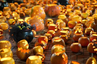 Tokyo, Japonya-Ekim 26, 2018: Halloween dekorasyon, vahiylerin, görüntülenen Japonya'da