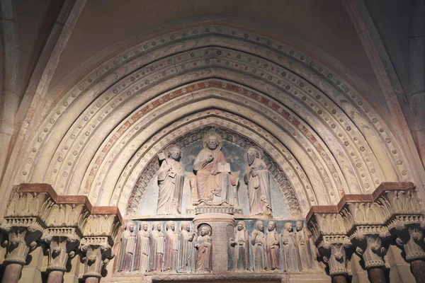 Эгисхайм Франция Октября 2018 Года Тимпанум Внутри Приходской Церкви Церкви — стоковое фото