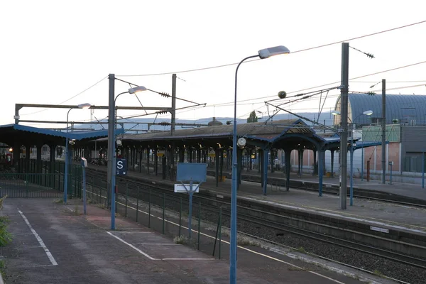 Colmar France October 2018 Empty Sncf Colmar Station Platform Evening — Stock Photo, Image