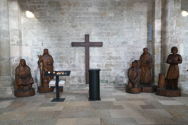 Vezelay Francia Ottobre 2018 Interno Della Basilica Sainte Marie Madeleine — Foto Stock