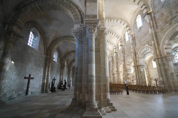 Vezelay Francia Octubre 2018 Interior Basílica Sainte Marie Madeleine Vezelay —  Fotos de Stock