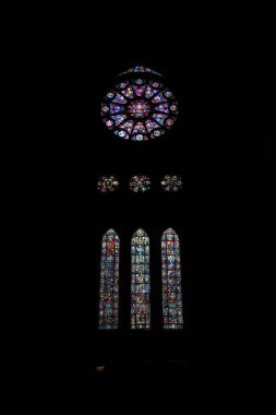 Reims, Fransa-Ekim 10,2018: Katedrali Notre-Dame veya Our Lady Reims, Reims, Fransa içinde