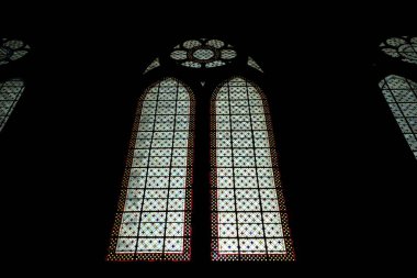 Reims, Fransa-Ekim 10,2018: Katedrali Notre-Dame veya Our Lady Reims, Reims, Fransa içinde