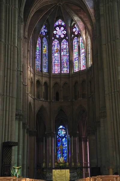 Reims Francia Ottobre 2018 All Interno Della Cattedrale Notre Dame — Foto Stock