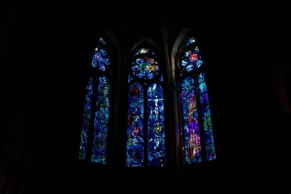 Reims Francia Ottobre 2018 All Interno Della Cattedrale Notre Dame — Foto Stock