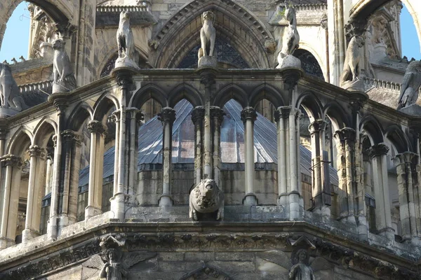 Reims Francia Octubre 2018 Gárgolas Catedral Notre Dame Nuestra Señora — Foto de Stock