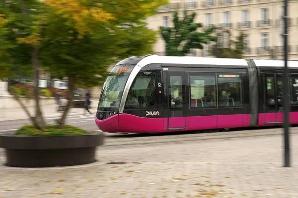 Dijon Fransa Ekim 2018 Dijon Fransa Tramvay Kaydırma — Stok fotoğraf