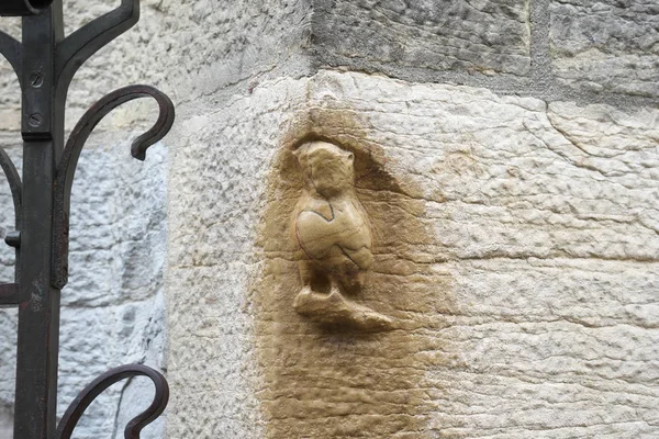 Dijon France Octobre 2018 Chouette Magique Dijon Sculptée Relief Sur — Photo