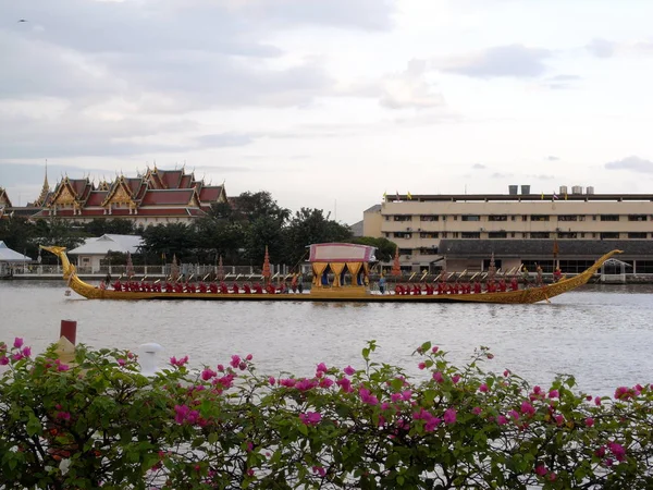 Bangkok Thailanda Octombrie 2007 Procesiunea Royal Barge Avut Loc Râul — Fotografie, imagine de stoc