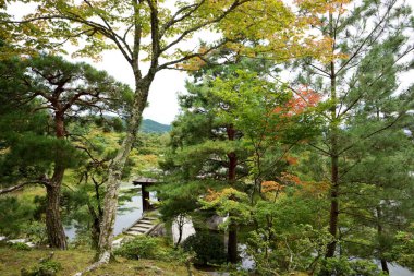 Kyoto, Japonya-Eylül 6, 2015: Shugakuin İmparatorluk Villa ya da Shugakuin Rikyu Kyoto Güz