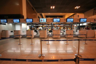 Bangkok, Tayland-Aralık 9, 2018: gidiş katında Don Mueang Uluslararası Havaalanı, Bangkok, Tayland 