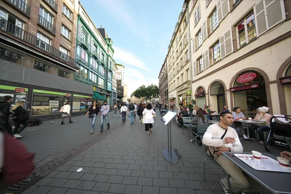 Strasbourg Frankrijk Oktober 2018 Grandes Arcades Straat Aansluiten Kleber Plein — Stockfoto