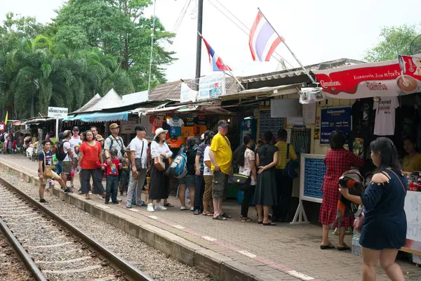 Kanchanaburi Tailandia Diciembre 2018 Oficina Venta Billetes Tren Estación River — Foto de Stock