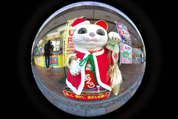 Tokyo Giappone Dicembre 2018 Grande Gatto Invitante Gatto Fortunato Davanti — Foto Stock