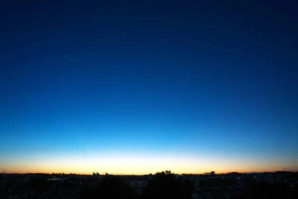 Tóquio Japão Dezembro 2018 Céu Azul Com Lúcifer Estrela Manhã — Fotografia de Stock