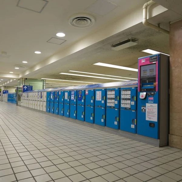 Tokyo Giappone Dicembre 2018 Armadietti Monete Presso Stazione Shinjuku Tokyo — Foto Stock