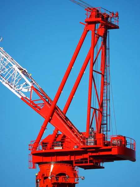 Tokyo Japan December 2018 Giant Red Climbing Crane Blue Sky — Stock Photo, Image