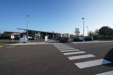 FRESNES EN TARDENOIS,France-October 10, 2018: Station Service Avia, tardenois sud, of autoroute A4 in France