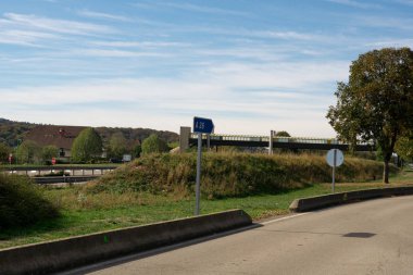 Champoux, Fransa-Ekim 14, 2018: istasyonu servisi Aire de repos autoroute A36 Fransa, Besancon Champoux