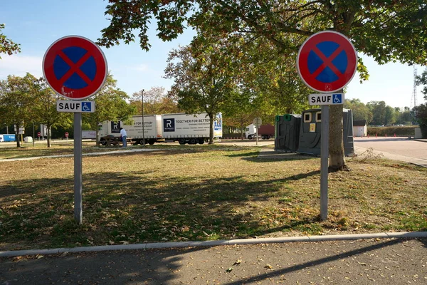 Fresnoy Chateau França Outubro 2018 Serviço Estação Aire Repos Troyes — Fotografia de Stock