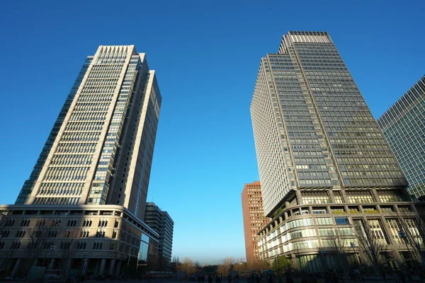 Tokio Japonia Styczeń 2019 Budynki Okolicy Marunouchi Tokio Zimowy Poranek — Zdjęcie stockowe
