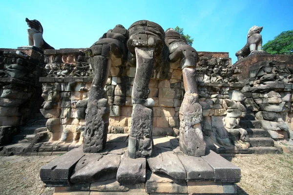 Siem Reap Kambodja Januari 2019 Elefant Terrass Angkor Thom Siem — Stockfoto