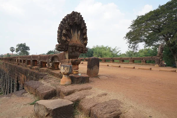 Siem Reap Camboya Enero 2019 Spean Praptos Kampong Kdei Bridge —  Fotos de Stock