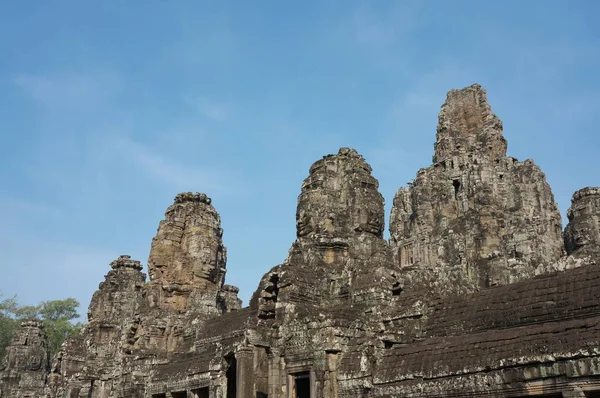 Siem Reap Cambodge Janvier 2019 Tours Faciales Bodhisattva Vues Près — Photo