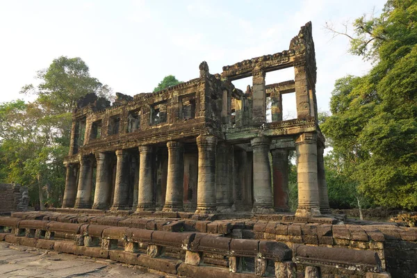 Siem Reap Camboja Januay 2019 Templo Dois Andares Com Colunas — Fotografia de Stock