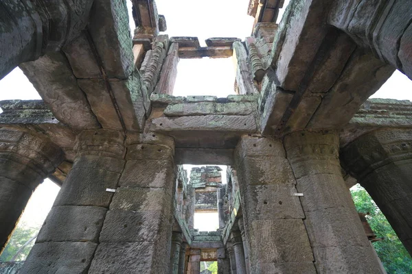 Siem Reap Camboya Januay 2019 Templo Dos Pisos Con Columnas — Foto de Stock
