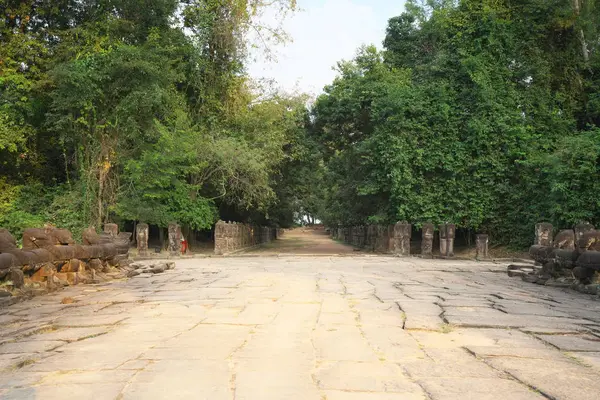 Siem Reap Cambodja Januay 2019 Het Oosten Causeway Van Preah — Stockfoto