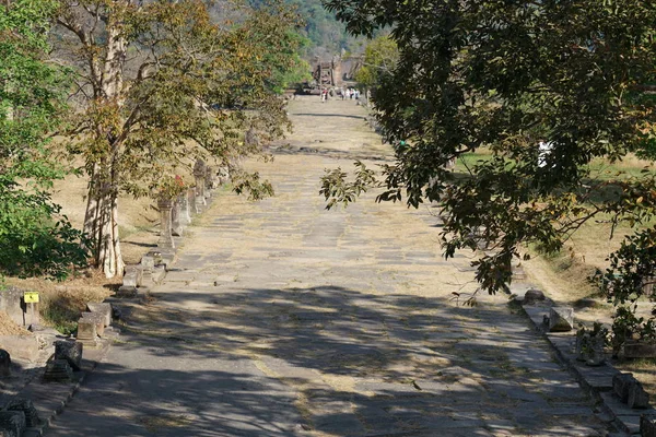 Preah Vihear Kambodzsa Január 2019 Első Oszlopos Causeway Preah Vihear — Stock Fotó