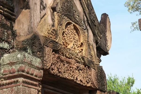 Siem Reap Kamboçya Ocak 2019 Siem Banteay Srei Kabartmaları Reap — Stok fotoğraf