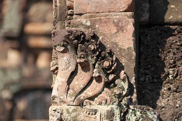 Siem Reap Camboja Janeiro 2019 Alívios Banteay Srei Siem Reap — Fotografia de Stock